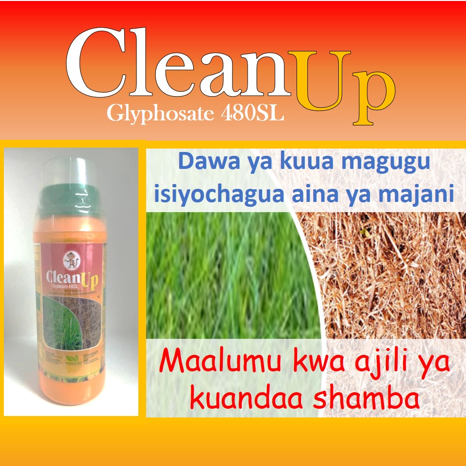 Clean UP ni dawa ya kuua magugu kiuagugu kisichochambua magugu ambayo tayari yamekwishachomoza ardhini